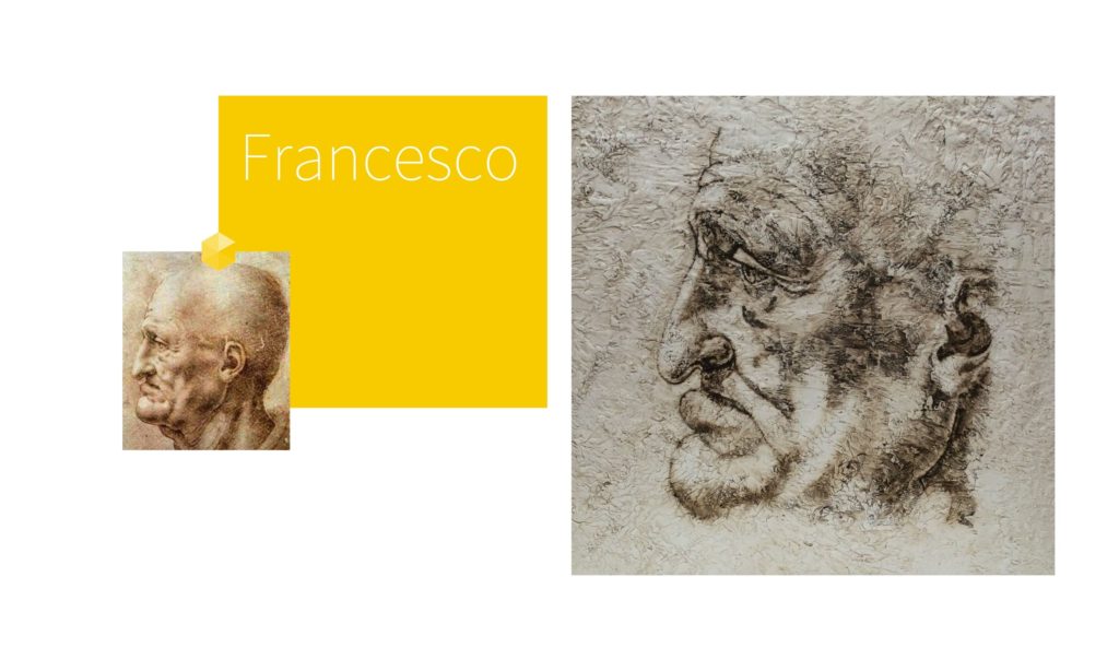 FRANCESCO | por C.J.Ruiz
Recreación de CABEZAS GROTESCAS de Leonardo Da Vinci
Colección VIDAS y sus Relatos Cortos
Nunproject.com